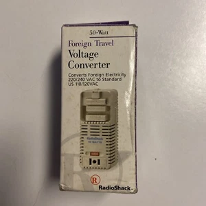 Radio Shack 50-Watt Foreign Travel Voltage Converter Adapter 273-1412 NEW NIB - Picture 1 of 3