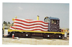 The Port of Palm Beach Florida, Star Spangled Switcher Railroad Train Postcard - Picture 1 of 2
