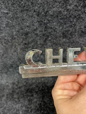 Vintage Chevrolet Truck Side Hood Emblem #3692103 GM 1947 - 1953 ? 1970s ? - Image 1 of 4