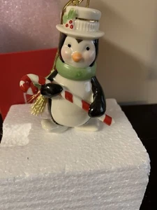 Lenox Very Merry Porzellan Pinguin Ornament 4" - Neu in Box - Bild 1 von 4