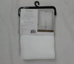 Voile Rod Pocket Window Sheer Curtain Panel White 59" X 63" - Picture 1 of 4