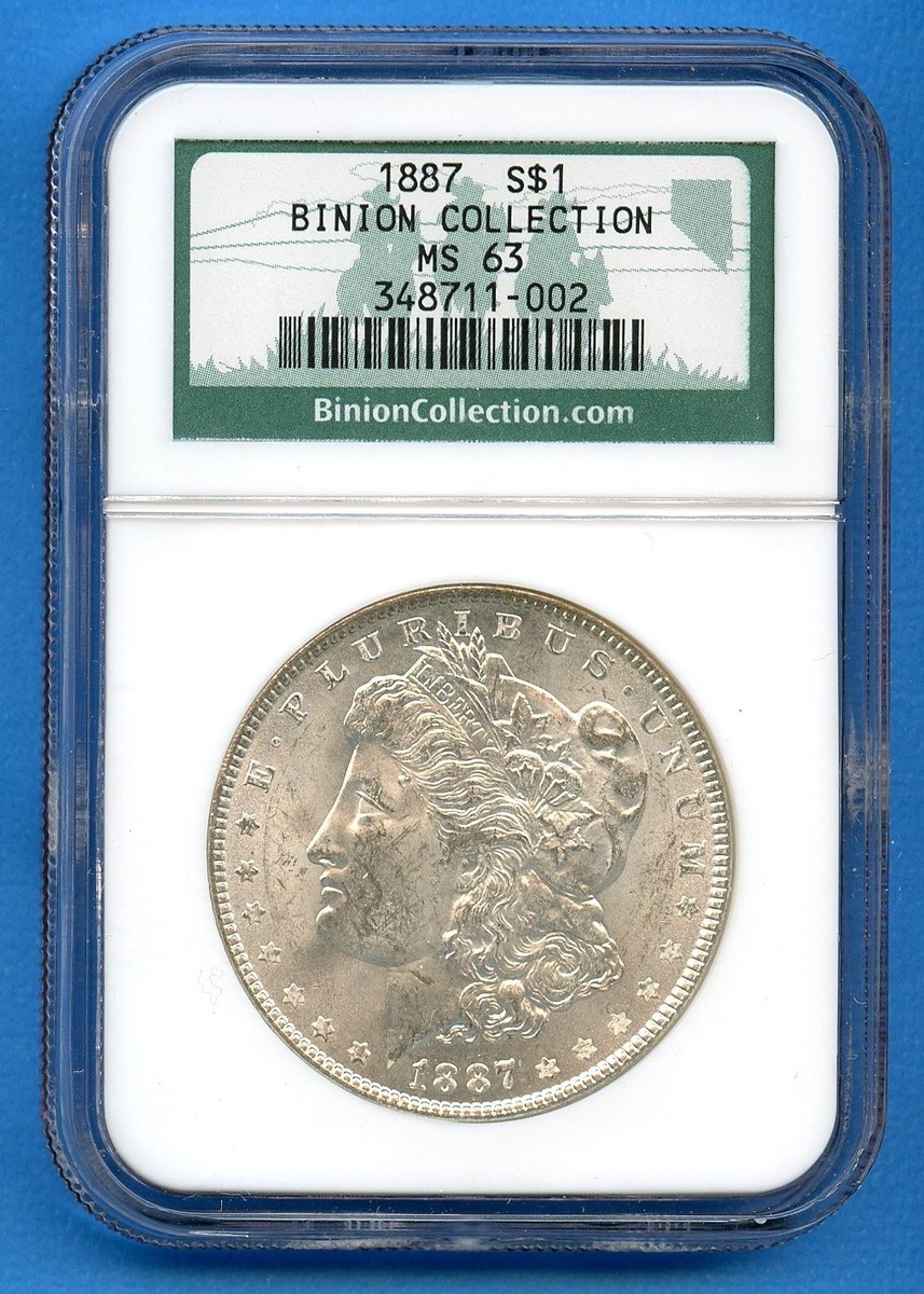 MS63 モルガン　1887 1887 Morgan Silver Dollar MS63 PCGS Blue Label | eBay
