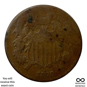 1870 2 Cent Piece X-1288 - Picture 1 of 3