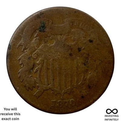 1870 2 Cent Piece X-1288 - Image 1 of 3
