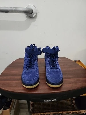 NIKE AIR Force 1 Gamuza Azul Medio Juvenil Talla 6.5Y 807617-401, Sin Zapato Encaje  Foto 1 de 4