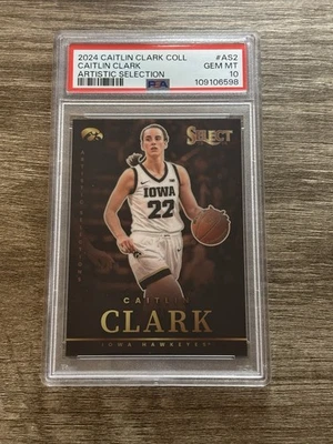 2024 Panini Caitlin Clark Collection Artistic Selections Caitlin Clark PSA 10 📈 - Image 1 of 2