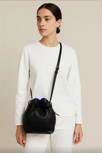 Polo Ralph Lauren Mini Leder Bucket Bag Damen schwarz "Muster" - Bild 1 von 17