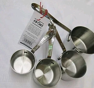 NUEVO Juego de 4 tazas medidoras profesionales de acero inoxidable todo revestido - Imagen 1 de 5