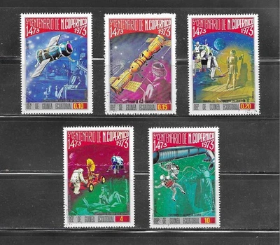 Lote De 5 Guinea Ecuatorial Scott #'s 1974 De Colección? CTO NH Copérnico Foto 1 de 2