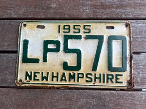 Matrícula de New Hampshire 1955 LP 570 - Imagen 1 de 2