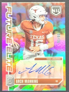 2025 DONRUSS ELITE NIL ARCH MANNING FE-AMG PURPLE HOLOFOIL FUTURE ELITE /99 AUTO - Picture 1 of 3