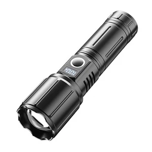 USB Zoom LED Torch No Battery 5 Modes for Camping Outdoor Hiking Travel - Afbeelding 1 van 8
