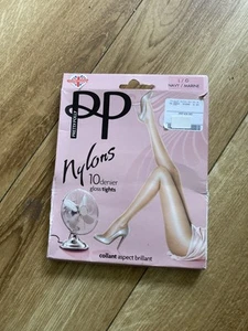 Pretty Polly Nylons 10 Denier Gloss Nylon Tights - Small Navy - Picture 1 of 2