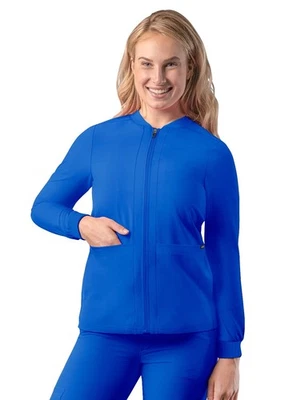Adar Addition Scrubs For Women - Zippered Bomber Scrub Jacket - Image 1 of 4
