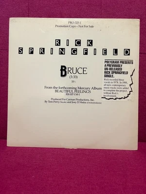 RICK SPRINGFIELD-Bruce-Promo 12" Vinyl LP-1984 Mercury-PRO-325-1 - Image 1 of 2