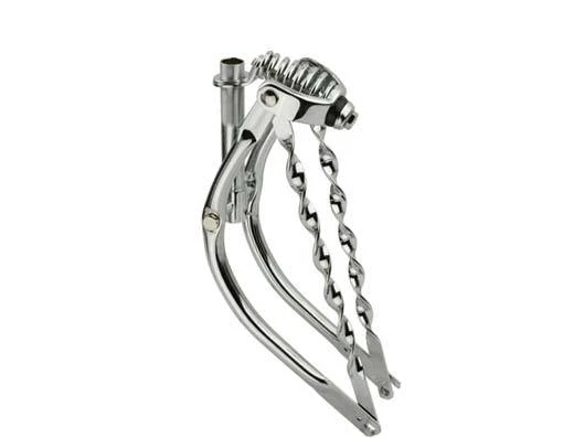 20" Bent Spring Fork 1" W/Twisted Bars Chrome  cruiser lowrider bike bicycle  - Image 1 of 1