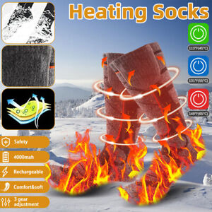 Electric Heated Socks Winter Thermal Warm Rechargeable Battery Skiing Hunting US