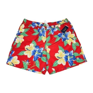 Neu Polo Ralph Lauren Herren rot Hawaii Badehose Big & Tall Tropical Neu mit Etikett - Bild 1 von 8