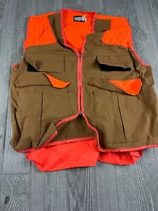 SafTBak Game Hunting Vest Tan Blaze Orange Mens Size Large - Picture 1 of 10