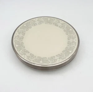 4 Lenox Schneelilien Salatteller 8-1/8" Platin Verkleidung - Bild 1 von 4
