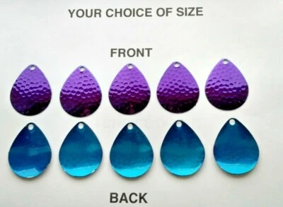 10 Colorado sz #00 - #8 CANDY PURPLE/Blue SPINNER BLADES worm harness Spin Bait - Image 1 of 2