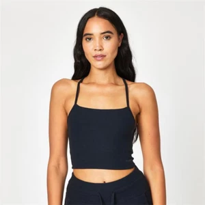 USA Pro Lounge bauchfreies Oberteil Damen - schwarz - Größe UK 18 (46) - UVP 25,99£ - kostenloser Versand - Bild 1 von 11