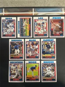 2005 Topps Opening Day Chicago Cubs Team Set 10 Cards