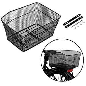 Fahrradkorb Gepäckträger Korb hinten Metall Schulranzenkorb 40 x 30 x 20cm - Bild 1 von 7