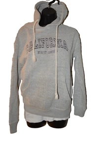 California Est. Sudadera con capucha acanalada gris jaspeado 1850 talla pequeña para mujer - Imagen 1 de 6
