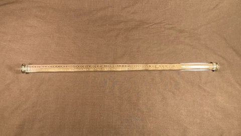 Antique c1920s The Brasscrafters? 17 3/4” Glass Towel Bar Replacement Rod Cover