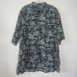Nautica Hawaiian Shirt Mens XL Palm Tree Rayon Top Button Up Tropical Cruise - Picture 1 of 4