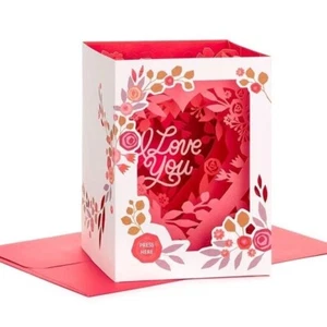 Biglietto I LOVE YOU Hallmark Happy Valentine’s Day carta meraviglia musica POP-UP MOGLIE - Foto 1 di 8