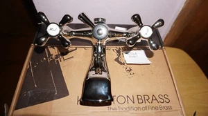 Kingston KS268PN Three-Handle 2-Hole Deck Mount Clawfoot Tub Faucet - Picture 1 of 8