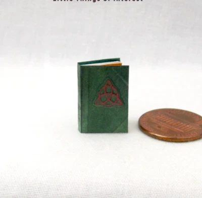 1:24 Scale CHARMED BOOK Of SPELLS Dollhouse Miniature Illustrated Book 1/2" - Image 1 of 4
