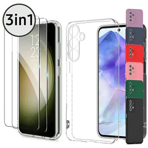 Hülle  2x Schutzglas 9H für Samsung Galaxy S23 Ultra Plus S23FE Handy Case Cover - Bild 1 von 20