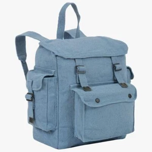 Mochila Highlander Vintage de Lona Bolsillos RAF AZUL TOTALMENTE NUEVA - Imagen 1 de 4