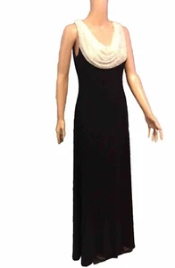 Jackie John Women's Dazzling Long Black Beaded Formal Evening Dress Gown Size 6 - Picture 1 of 9