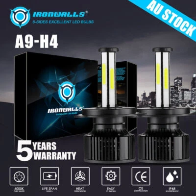 For TOYOTA YARIS 2005-2010 6-sides H4 LED Headlight Globes White High Low Beam - image 1 of 4