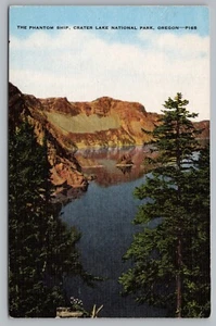 Postcard The Phantom Ship Crater Lake National Park Oregon Unposted - Picture 1 of 2