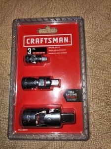 Craftsman CMMT99277 - 3 piece Universal Joint Set 1/4", 3/8", 1/2" Drive - NEW - Picture 1 of 2