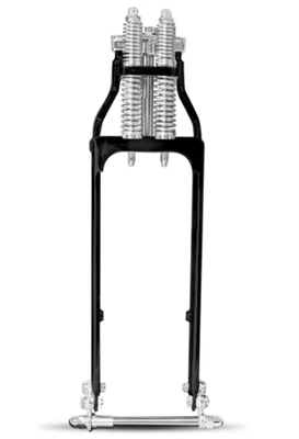 4" OVER DNA BLACK SPRINGER FRONT END FORKS FOR HARLEY & CHOPPERS LENGTH 27" - Image 1 of 4