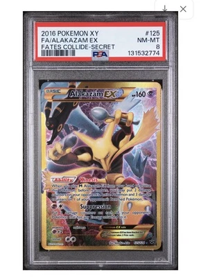 Alakazam EX 125/124 XY Fates Collide Secret Rare PSA 8 Psa 7 & Psa 6 Sequential - Image 1 of 4