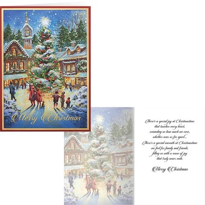 HOLIDAY PEAK Christmastime Christmas Card Set of 20