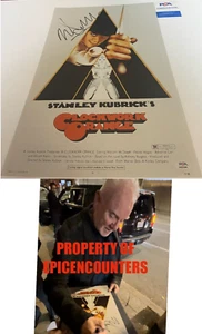 MALCOM MCDOWELL SIGNED CLOCKWORK ORANGE 12X18 PHOTO EXACT PROOF & PSA AUTHENTIC - Picture 1 of 4