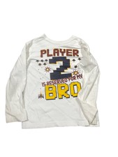 The Childrens Place White Graphic Sweater Size S Player 2 Casual Mens Graphic