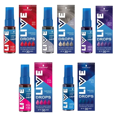 Schwarzkopf LIVE Colour Drops Semi-Permanent and Silicone-Free Hair Dye 30ml - Image 1 of 4