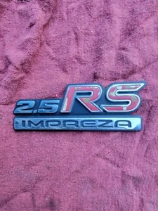 Oem Subaru Impreza 2.5RS Badge Emblem 98-01 RS Trunk 1998-2001 Gc Gm - Picture 1 of 2