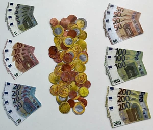 Spiel-, Rechengeld, Papiergeld, Kaufladen, Euro, Scheine und Münzen, NEU!! - Bild 1 von 2