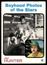 Jim Hunter 1973 Topps Boyhood Photos Card 344