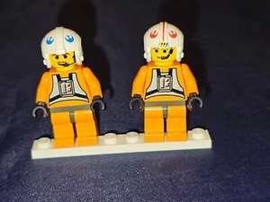 Lego Star Wars minifigure lot Rebel Pilot dak luke set pair disney minifig - Picture 1 of 5